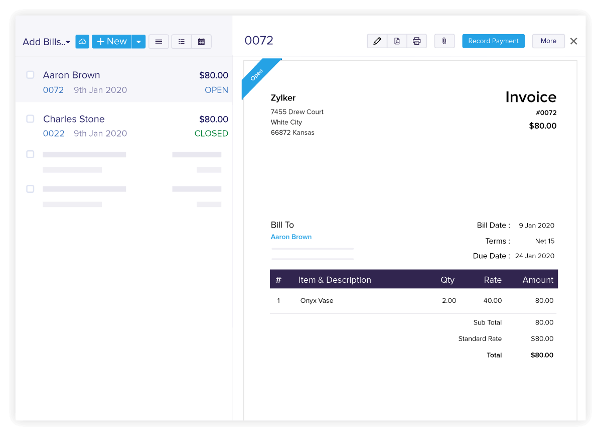 Invoicing | Small Business Bookkeeping Software - Zoho Books